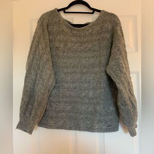 Cozy Gray abercrombie boatneck Sweater